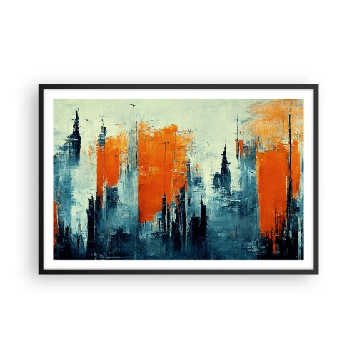 Poster in black frame - Modern Landscape - 91x61 cm