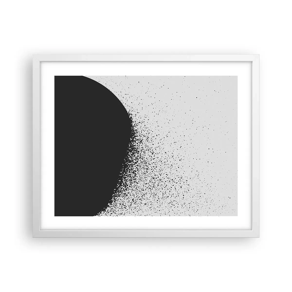 Poster in white frmae - Movement of Particles - 50x40 cm