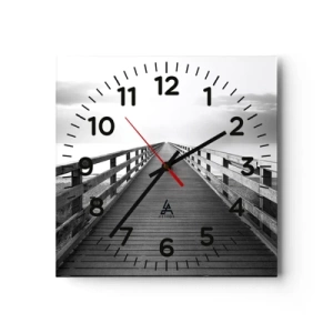 Wall clock - Clock on glass - In the Distance… - 30x30 cm
