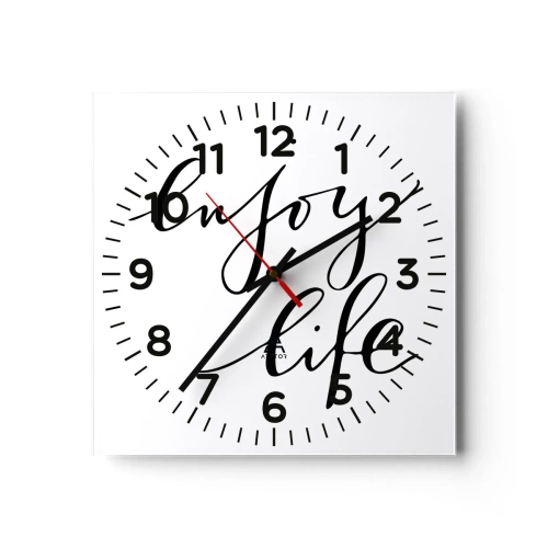 Wall clock - Clock on glass - Nothing to Add… - 40x40 cm