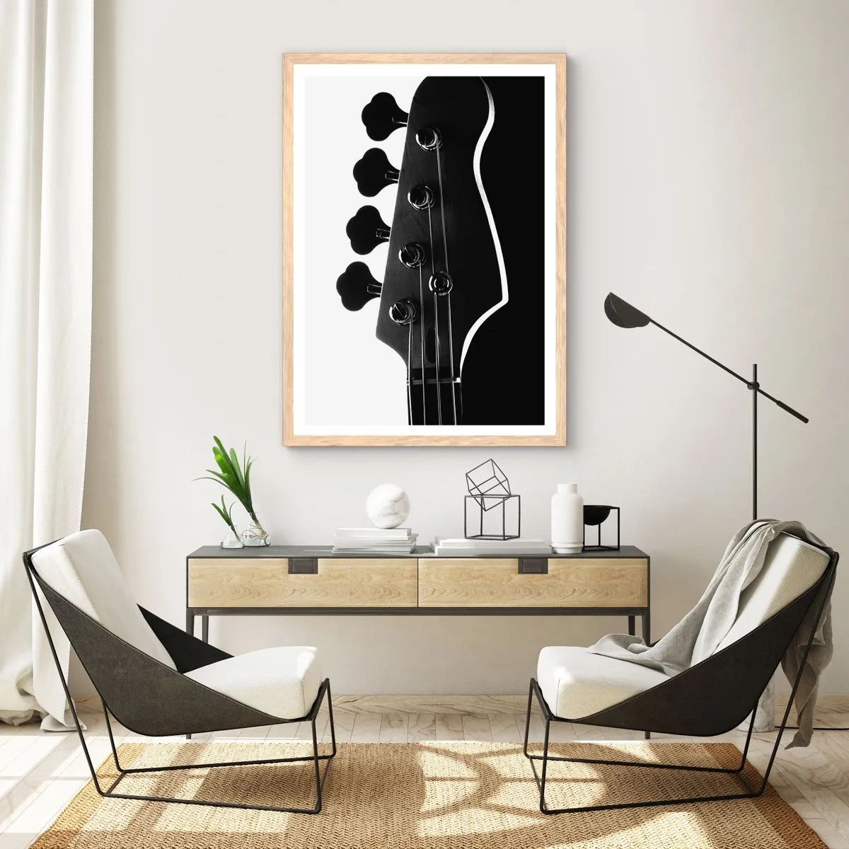 Poster in light oak frame - Rock Silence - 40x50 cm