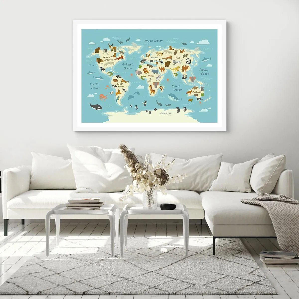 Poster in white frmae - Good Neighbours - 40x30 cm