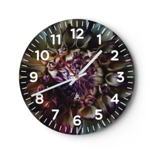Wall clock - Clock on glass - The Blossoming of Youth - 30x30 cm