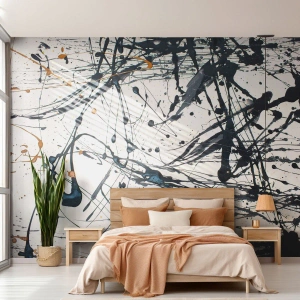 Photo Wallpaper Standard Eco - Abstract spots and lines - 100x70cm - With or Without Meaning? - Modern wall decoration for the living room and bedroom ARTTOR