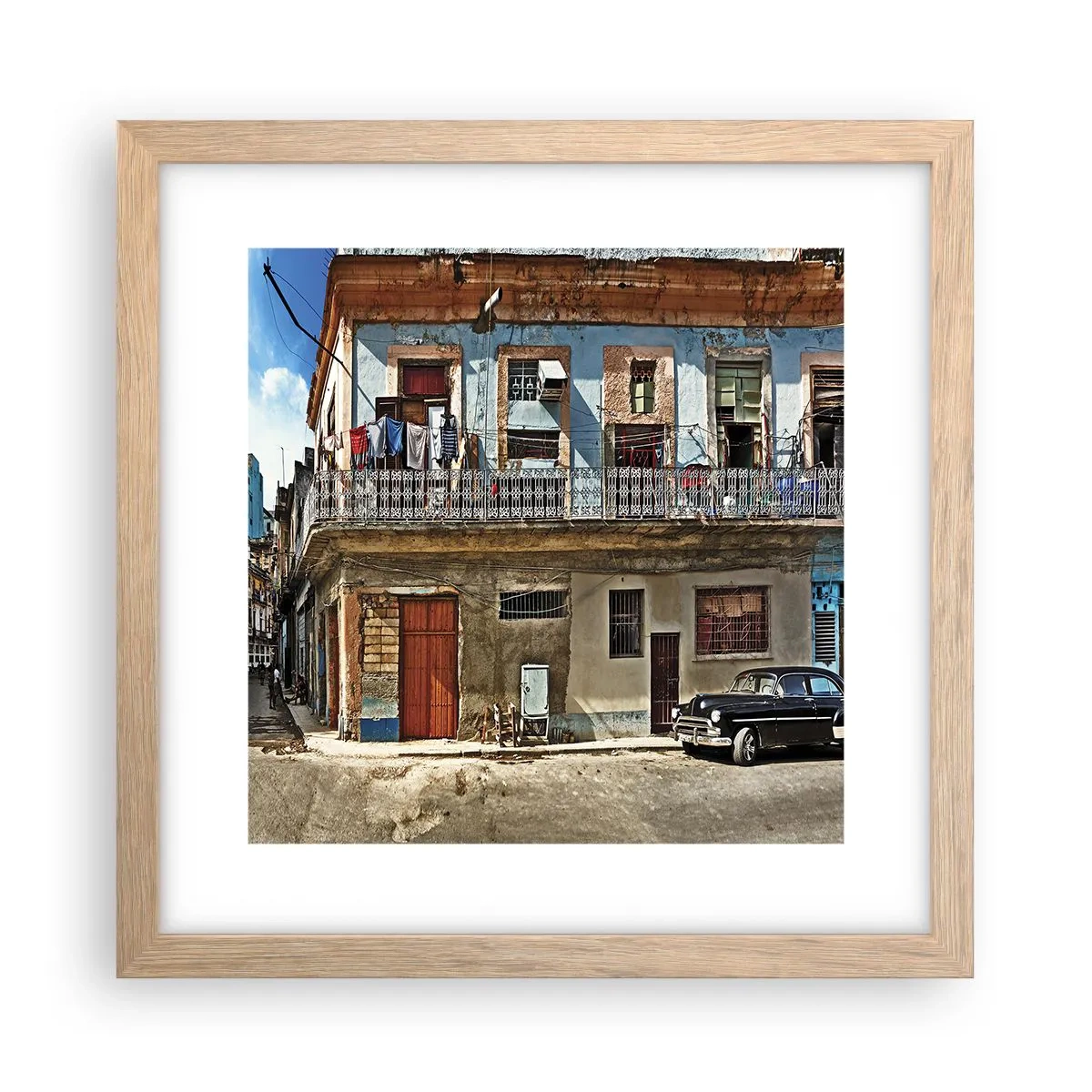 Poster in light oak frame - Havana Style - 30x30 cm