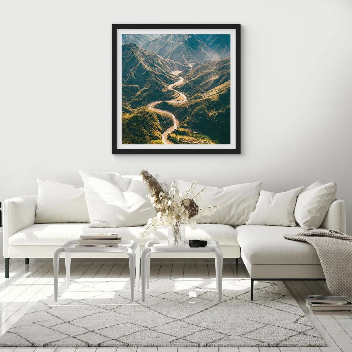 Poster in black frame - Straight from the Heart of the Mountains - 40x40 cm