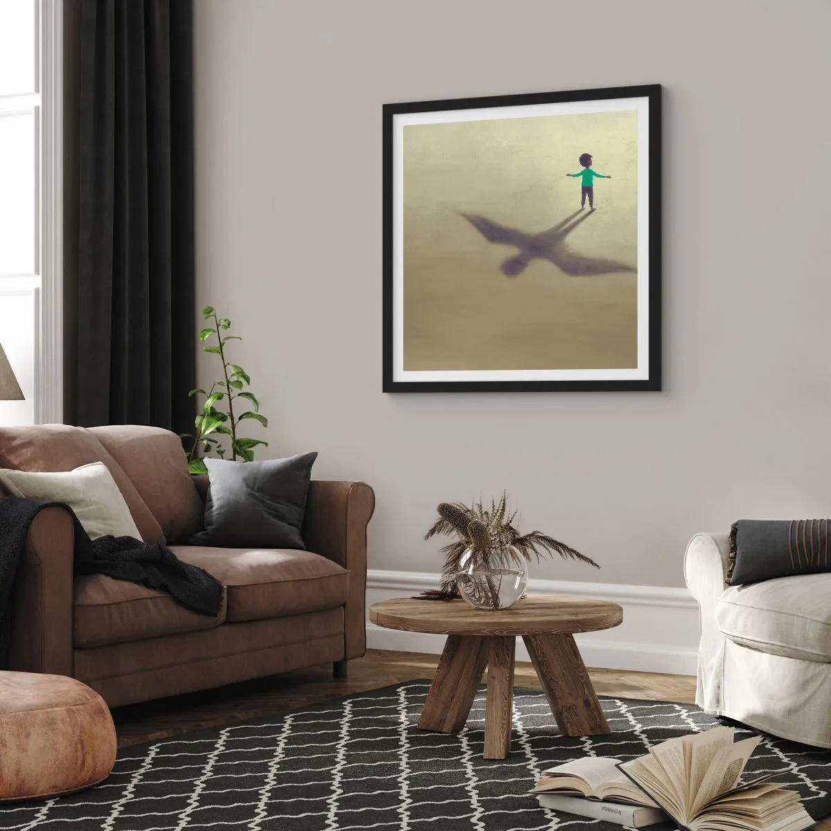 Poster in black frame - Hero of the Future - 30x30 cm