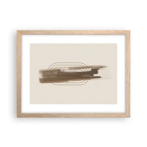 Poster in light oak frame - Blast of Grey - 40x30 cm