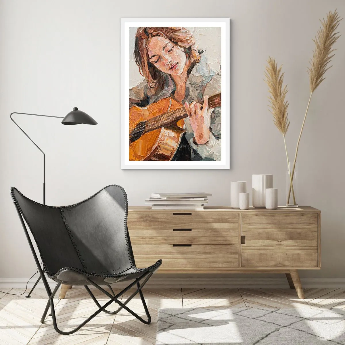 Poster in white frmae - Concert for Guitar and Girly Heart - 61x91 cm