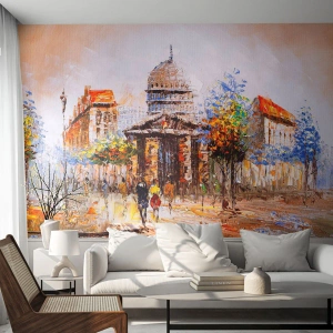 Photo Wallpaper Premium Sand - Parisian Walk - Architecture, City, France - 400x280 cm