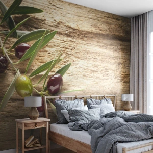 Photo Wallpaper Standard Eco - Straight from Nature - Olive branch, Nature, Olives - 300x210 cm