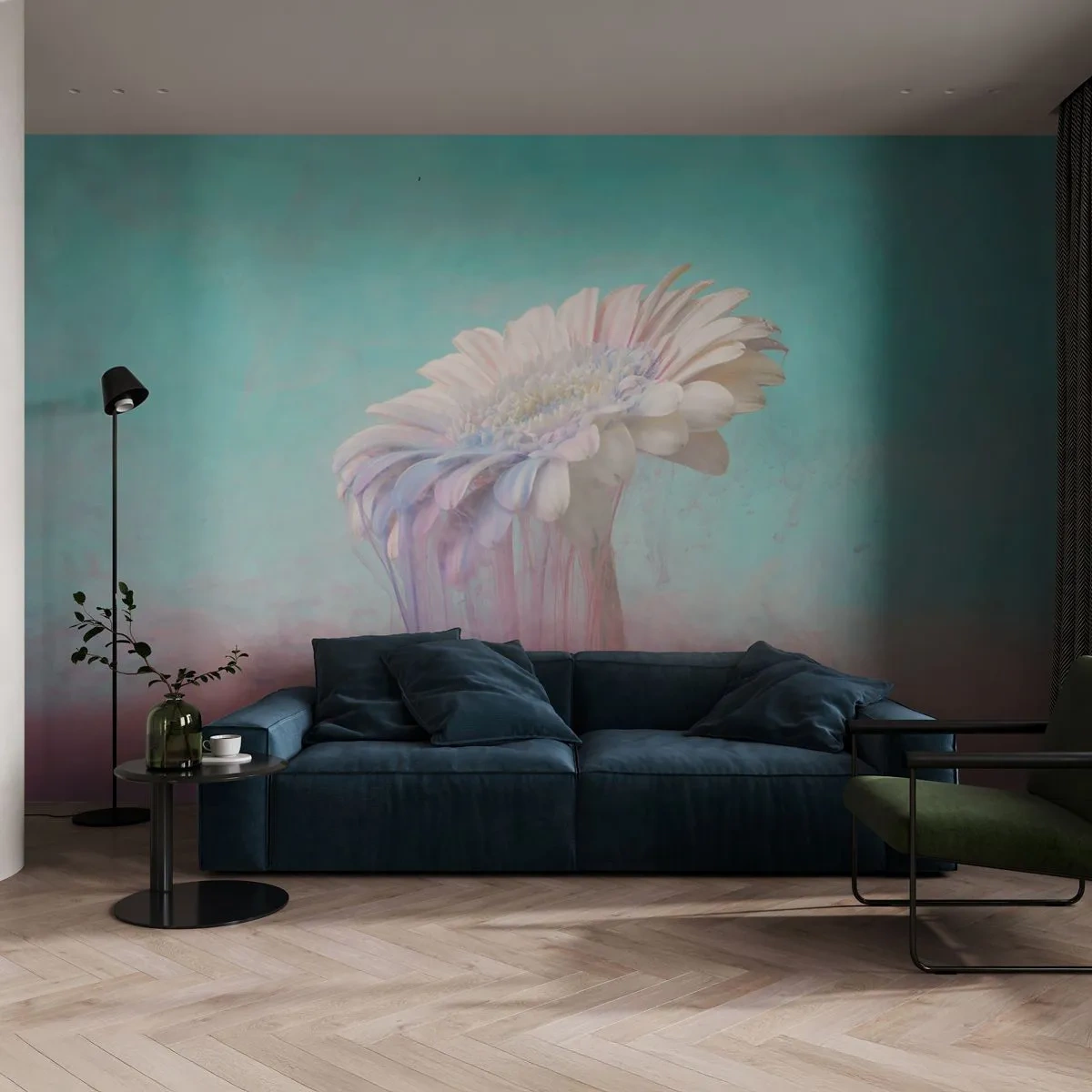 Photo Wallpaper Standard Eco - Afterlife of Flowers - Abstraction, Flower, Piece - 250x175 cm