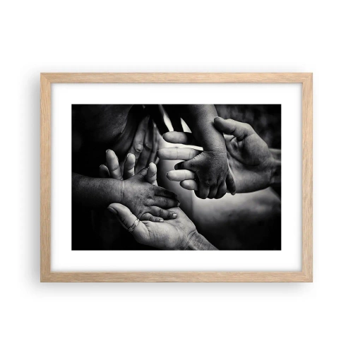 Poster in light oak frame - To be a Man - 40x30 cm
