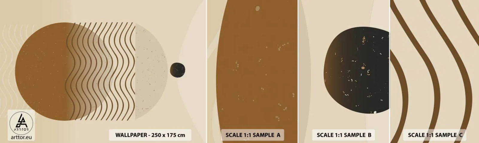 Photo Wallpaper Sample Standard Eco - About the Origin of Geometrical Figures - Abstraction, Piece, Minimalism - 100x30 cm