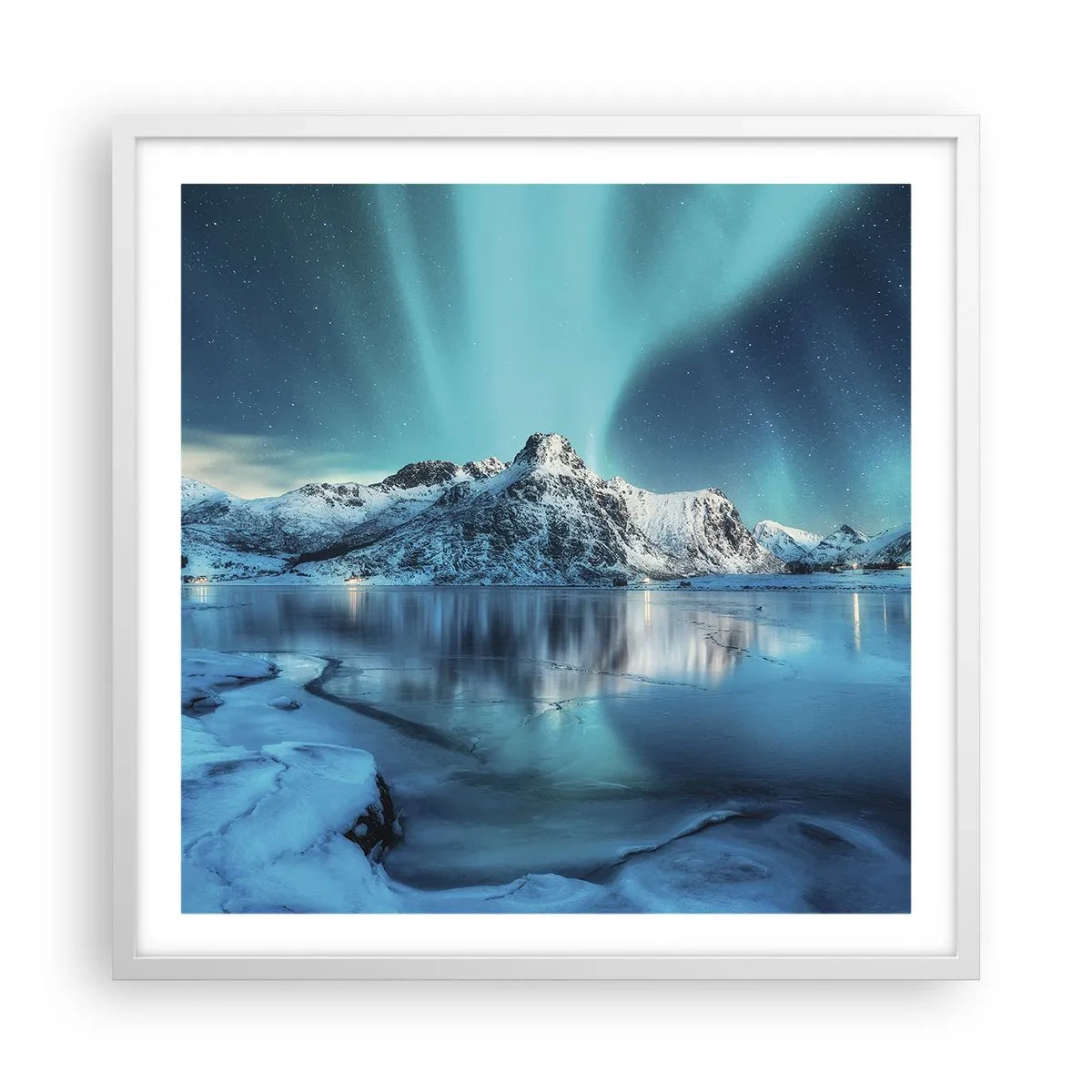 Poster in white frmae - The Night of Light - 60x60 cm