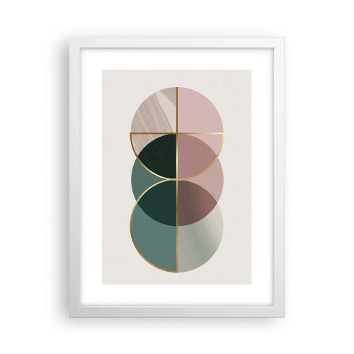 Poster in white frmae - Circle after Circle - 30x40 cm