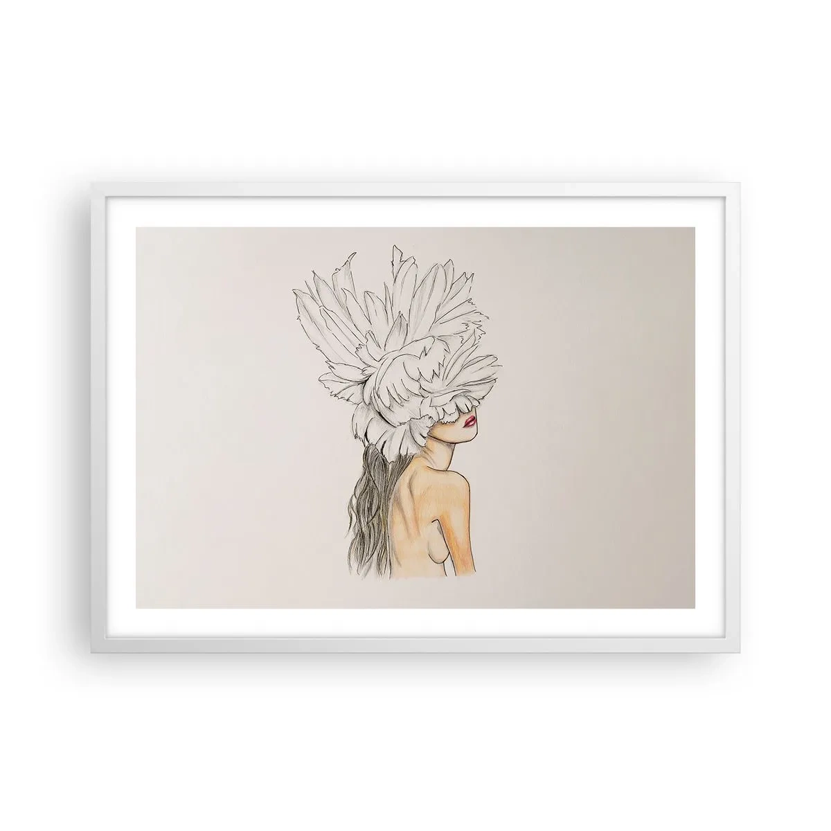 Poster in white frmae - Crowned Beauty - 70x50 cm