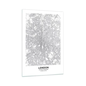 Glass picture - Map of London Maze - 70x100 cm