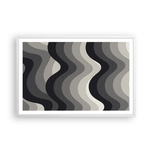 Poster in white frmae - Wave after Wave - 91x61 cm