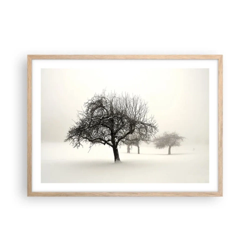 Poster in light oak frame - Winter Dream - 70x50 cm