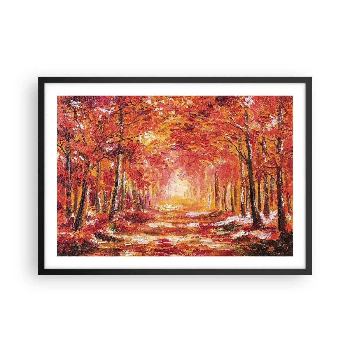 Poster in black frame - Copper Forest - 70x50 cm