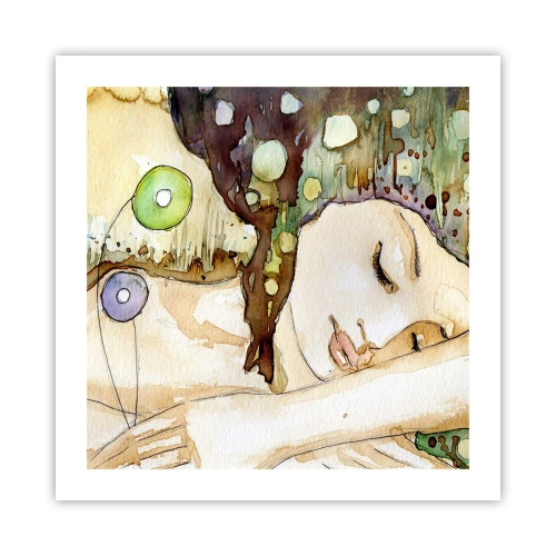 Poster - Emerald and Violet Dream - 50x50 cm