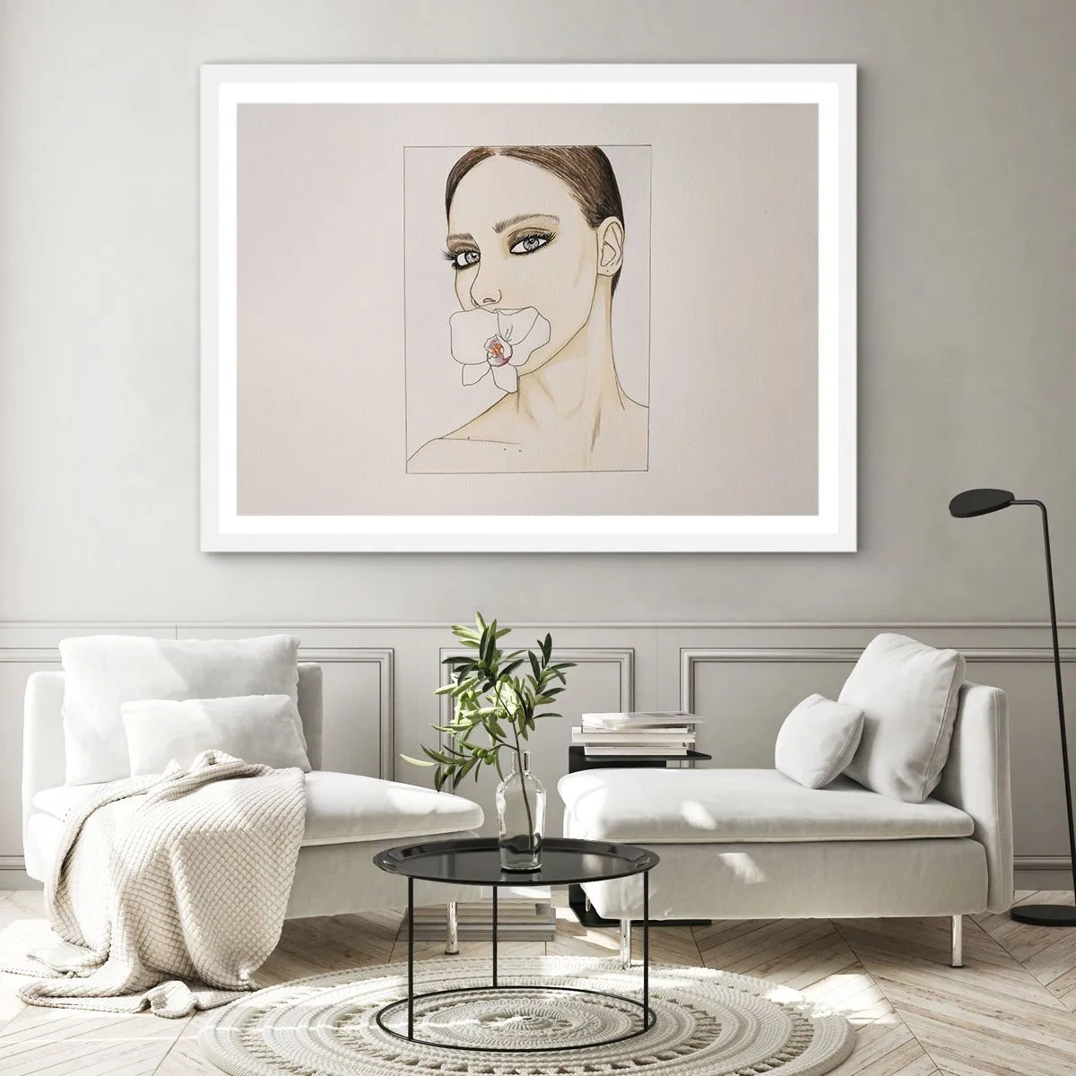 Poster in white frmae - Symbol of Elegance and Beauty - 91x61 cm