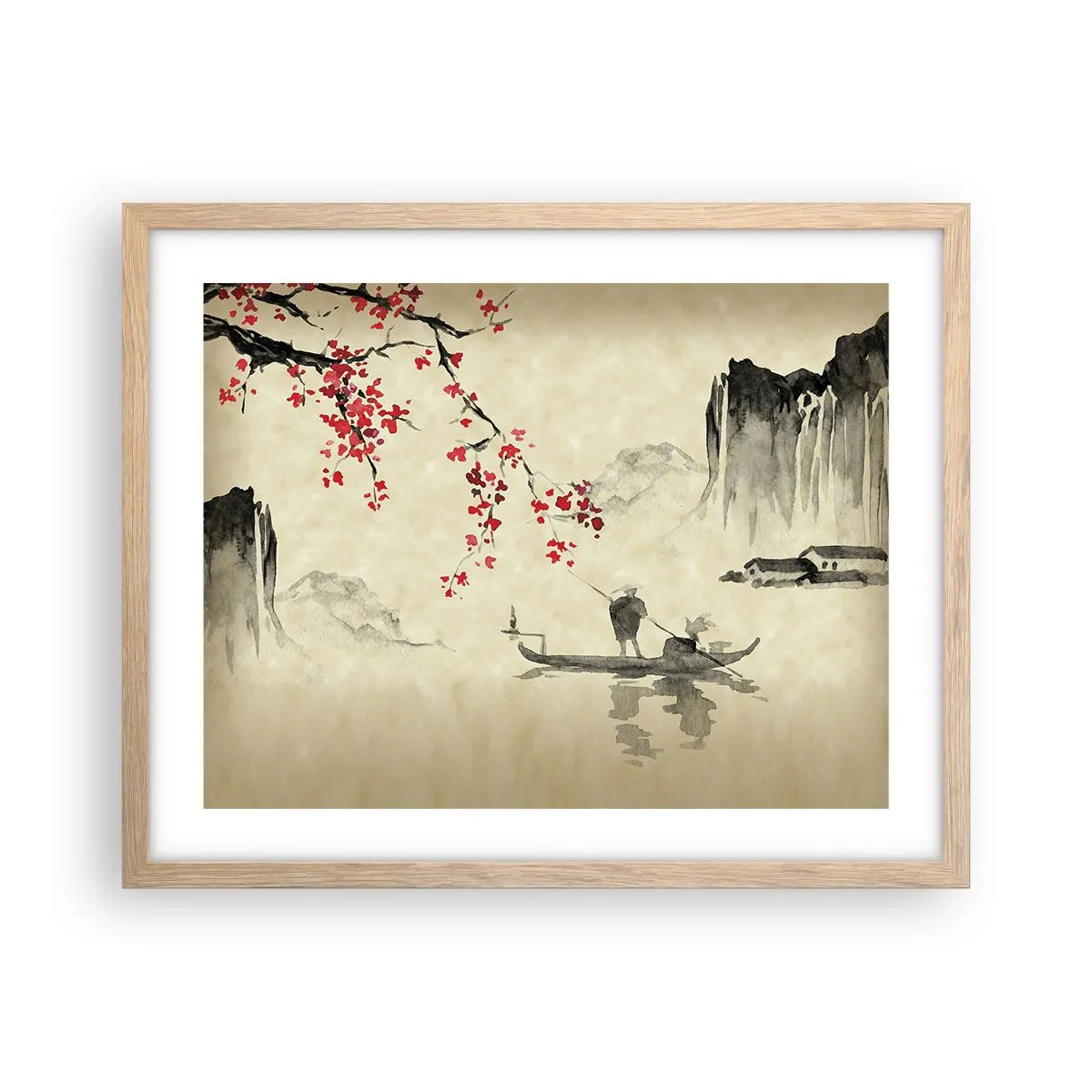 Poster in light oak frame - In Cherry Blossom Country - 50x40 cm