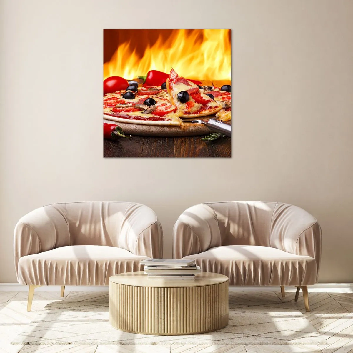 Glass picture - From Italy with Love - 40x40 cm