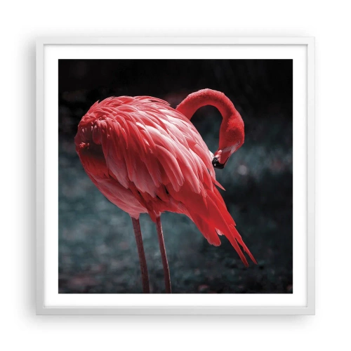 Poster in white frmae - Crimson Poem of Nature - 60x60 cm