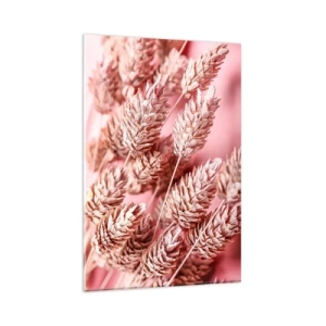 Glass picture - Flowery Cascade in Pink - 80x120 cm