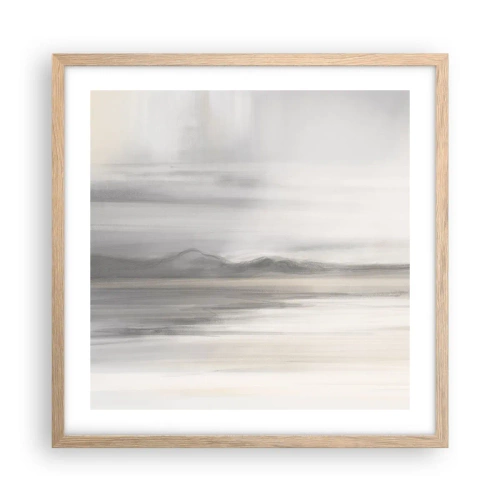 Poster in light oak frame - Thoughtful Distance - 50x50 cm