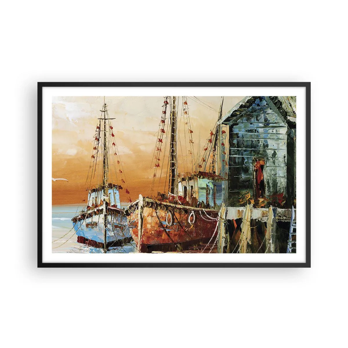 Poster in black frame - Calm Return - 91x61 cm