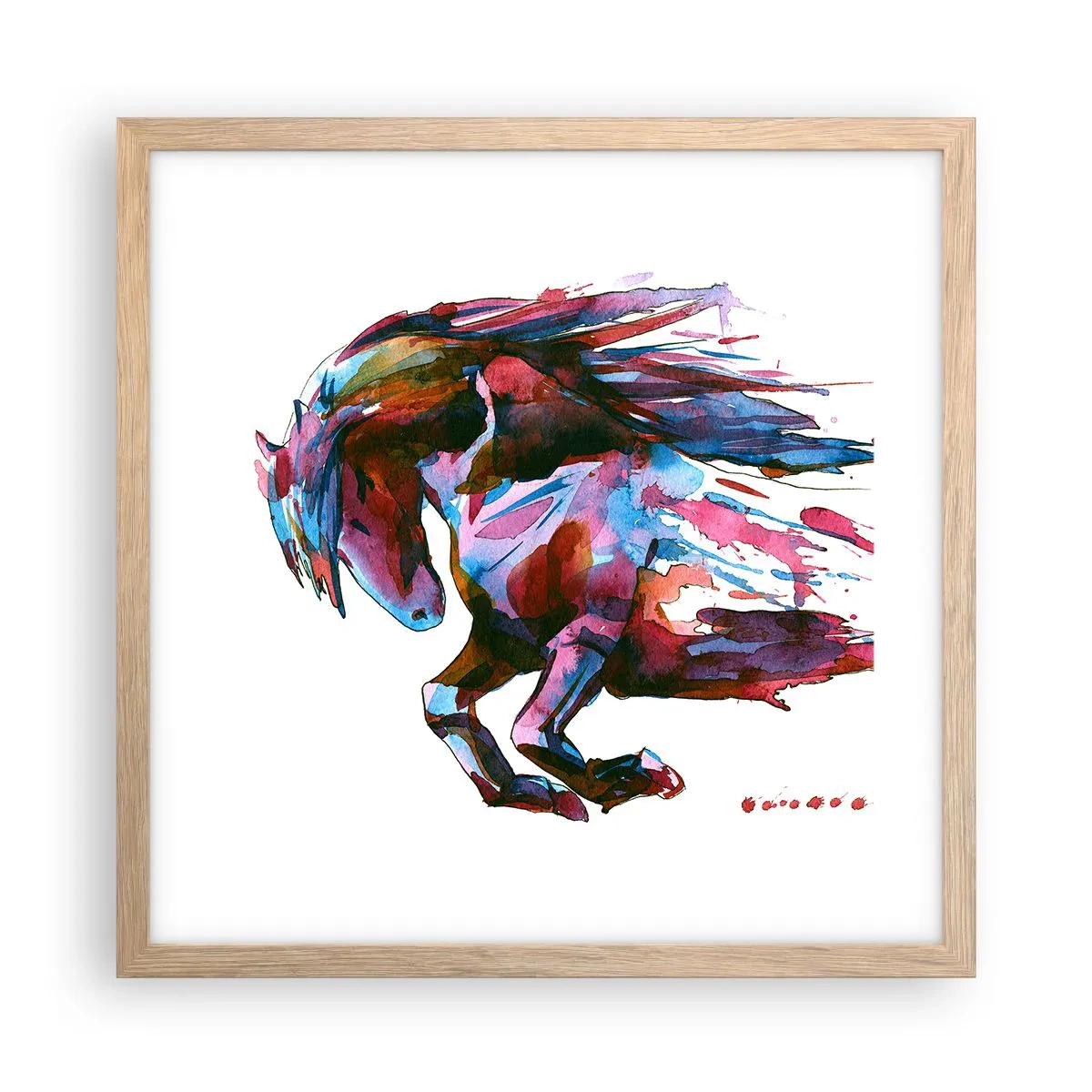 Poster in light oak frame - In Elation - 40x40 cm