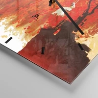 Clock face with lines