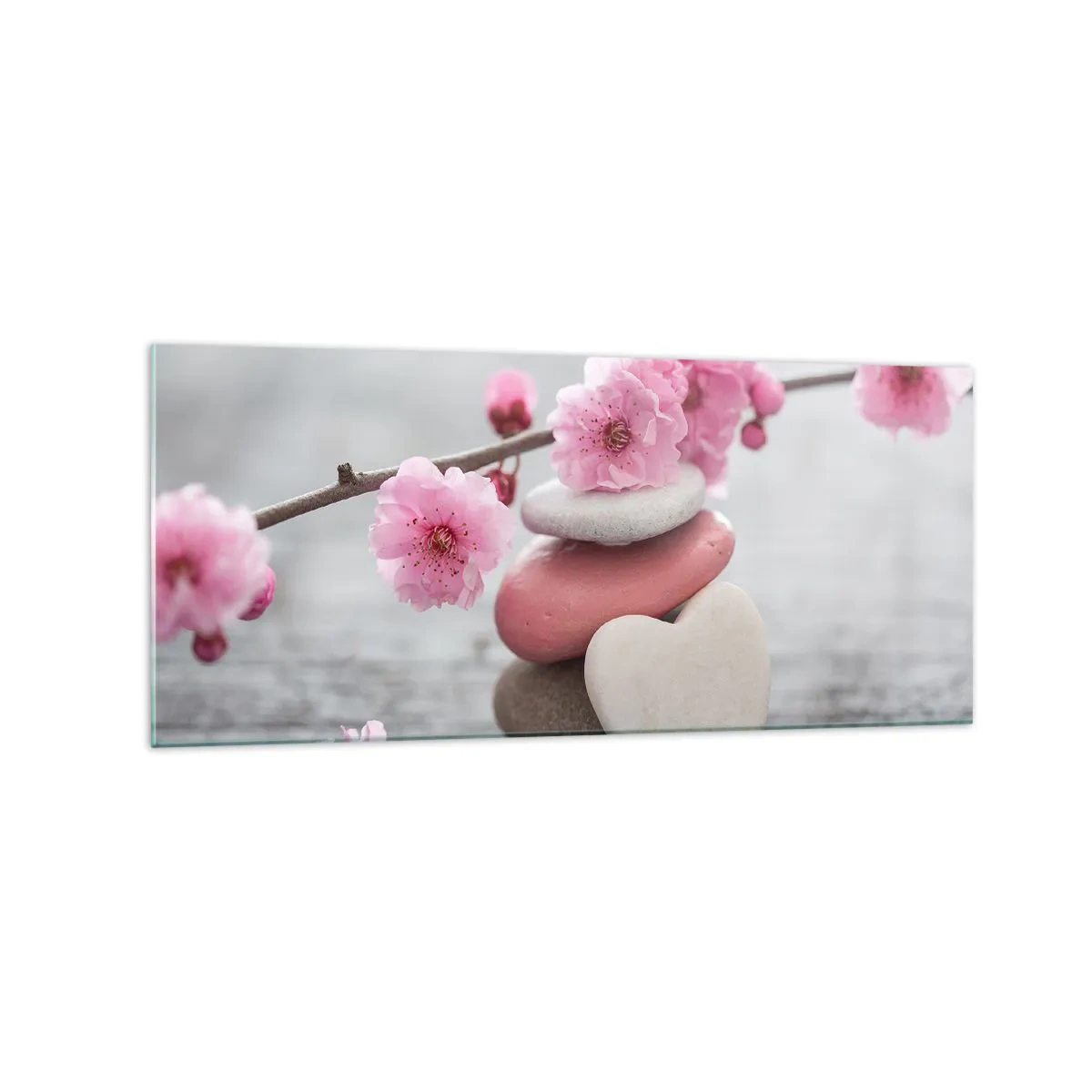Glass picture - Bliss with Cherry Blossom - 120x50 cm
