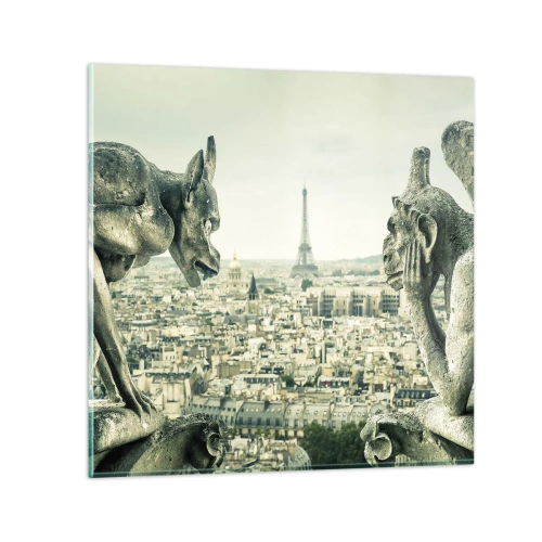 Glass picture - Parisian Talks - 70x70 cm