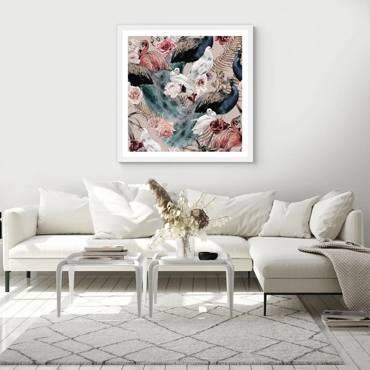 Poster in white frmae - In Palace Garden - 50x50 cm