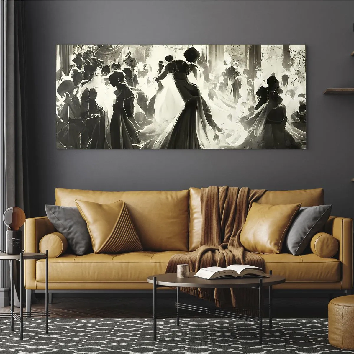 Glass picture - Big Masquerade - 90x30 cm