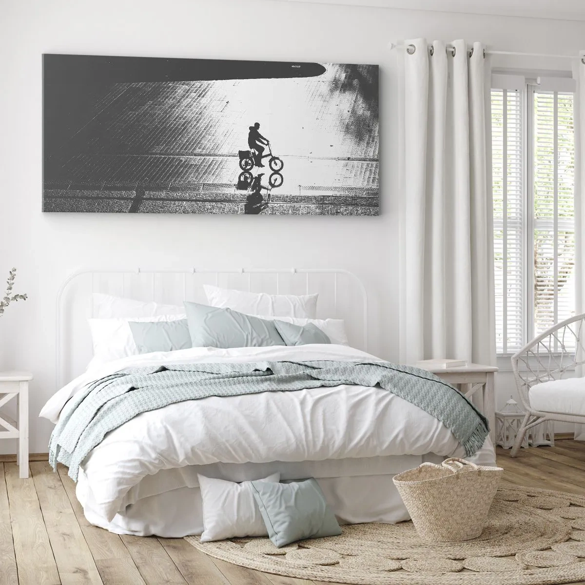 Canvas picture - Straight ahead, through the City - 90x30 cm