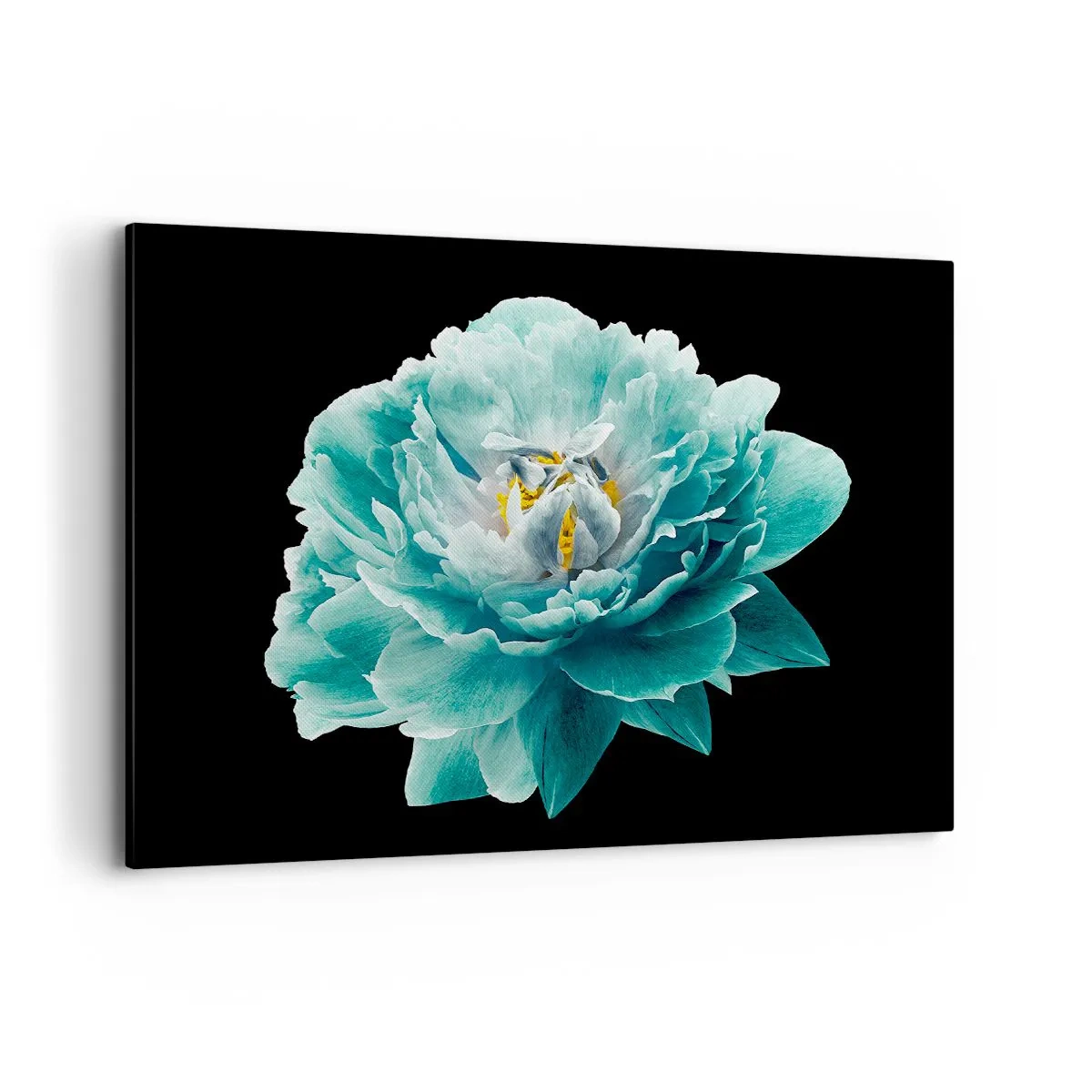 Canvas picture - Blue and Gold Petals - 100x70 cm