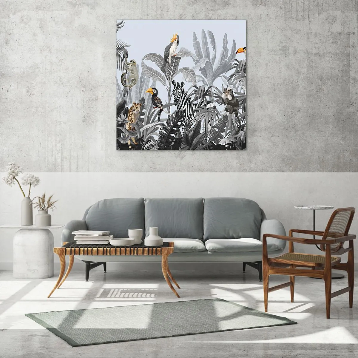 Glass picture - African Fairy Tale - 50x50 cm