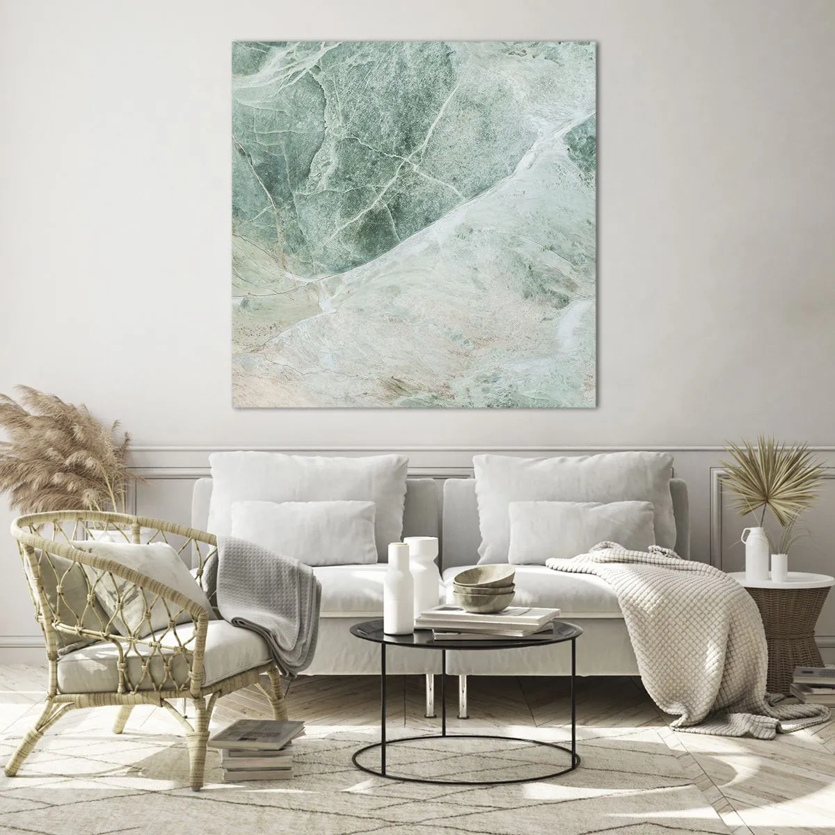 Glass picture - Noble Coolness of a Stone - 50x50 cm