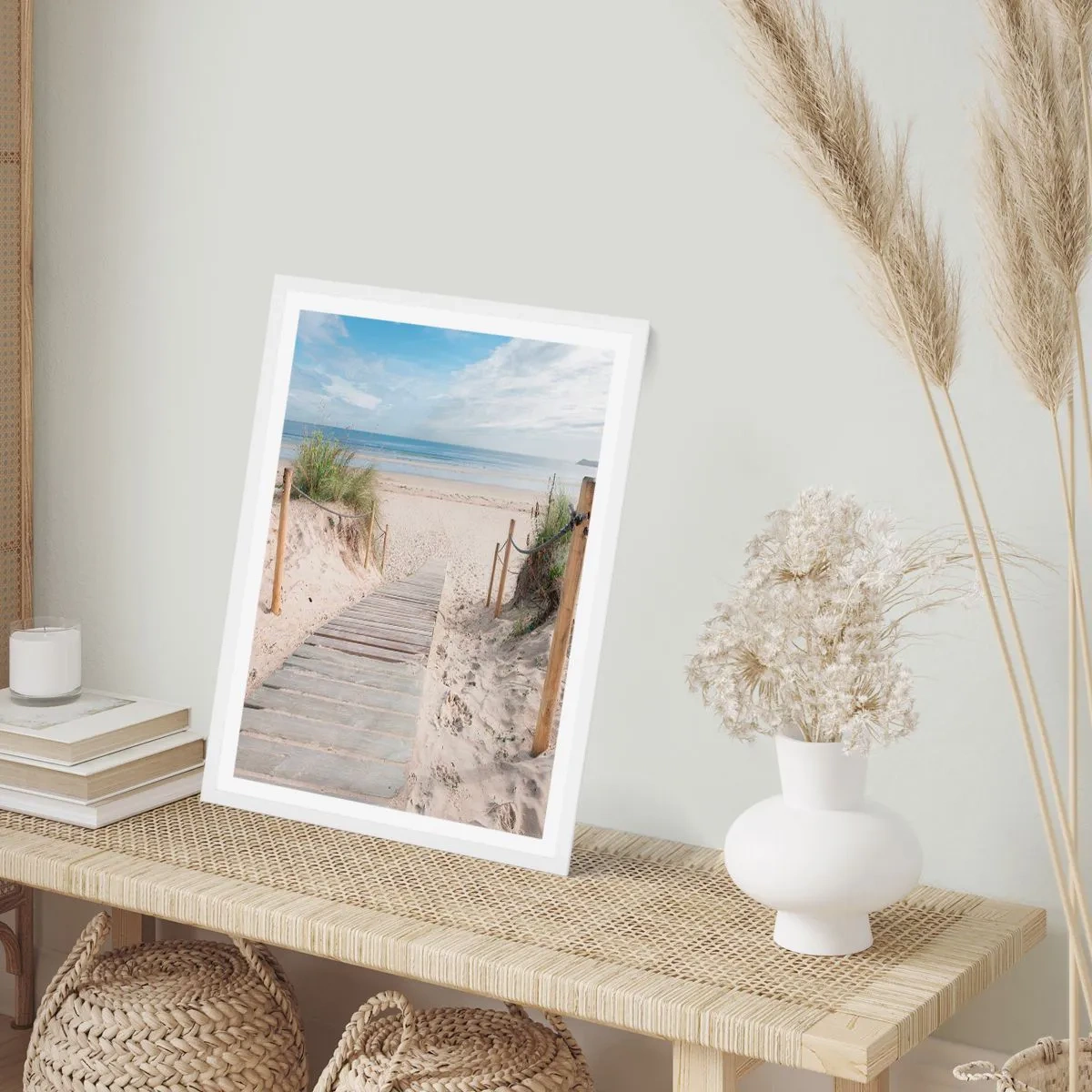 Poster in white frmae - Until the Horizon - 30x40 cm