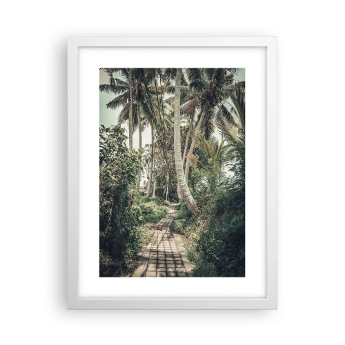 Poster in white frmae - Palmtree Alley - 30x40 cm