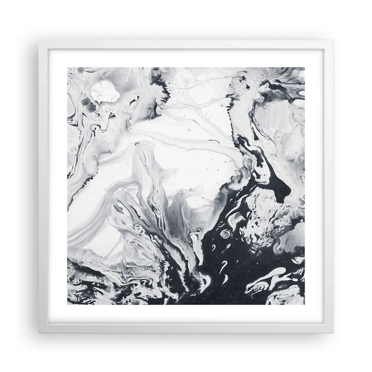 Poster in white frmae - Earth's Interior - 50x50 cm