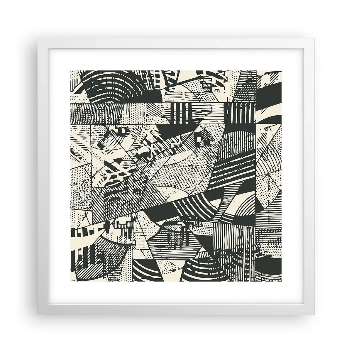 Poster in white frmae - Dynamics of Contemporaneity - 40x40 cm