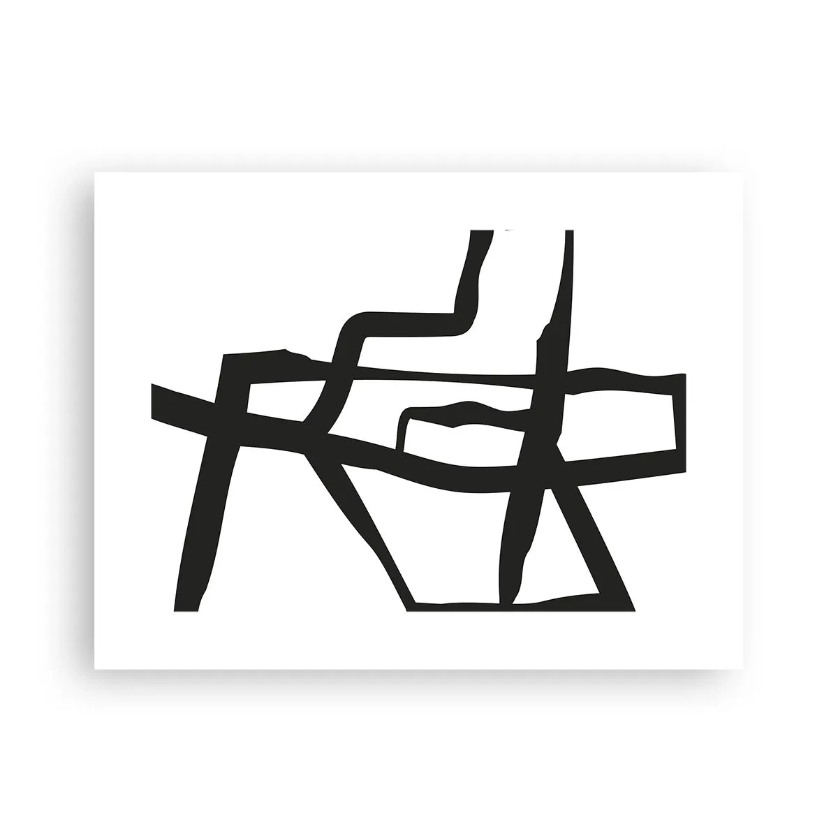 Poster - Black and White Construction - 40x30 cm
