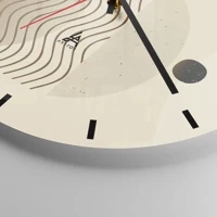 Clock face with lines