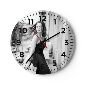 Wall clock - Clock on glass - Certainly a Parisian  - 40x40 cm